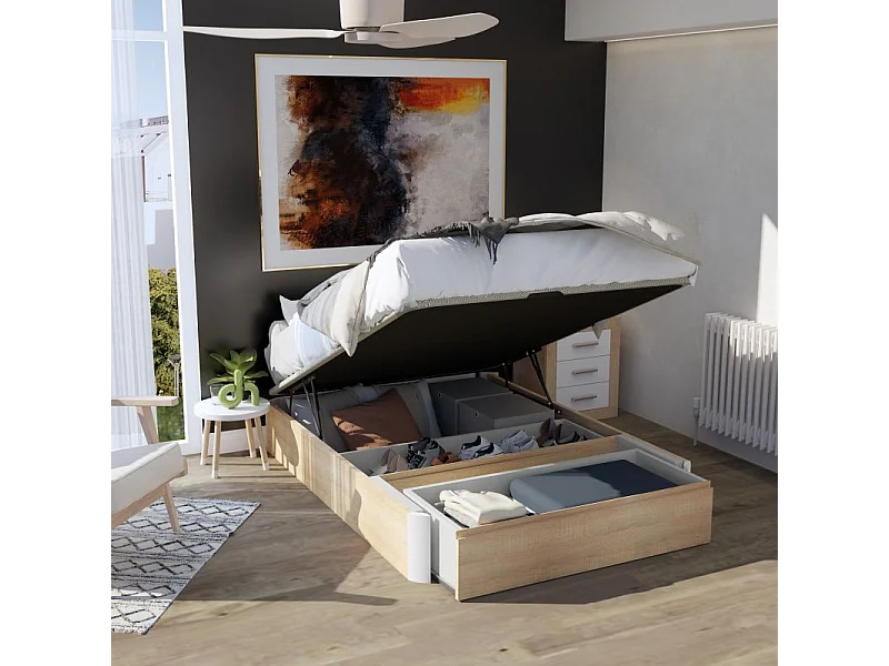 Canapé Luxury S-Max 3D Roble - Blanco