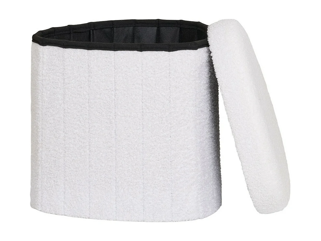 Pouf Medford, Blanc, 42,5x36,5x37,5 cm, Seven Design