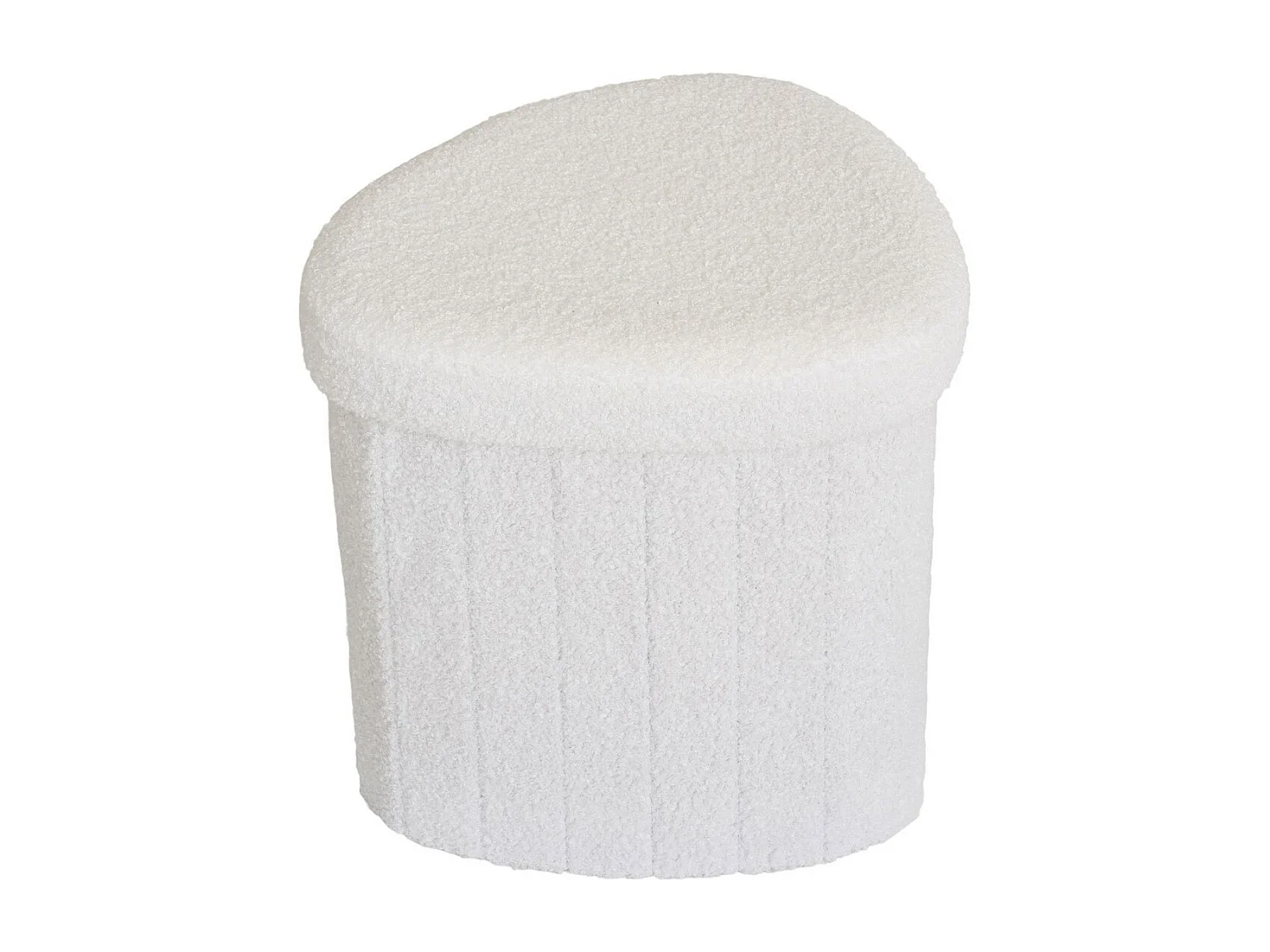 Pouf Medford, Blanc, 42,5x36,5x37,5 cm, Seven Design