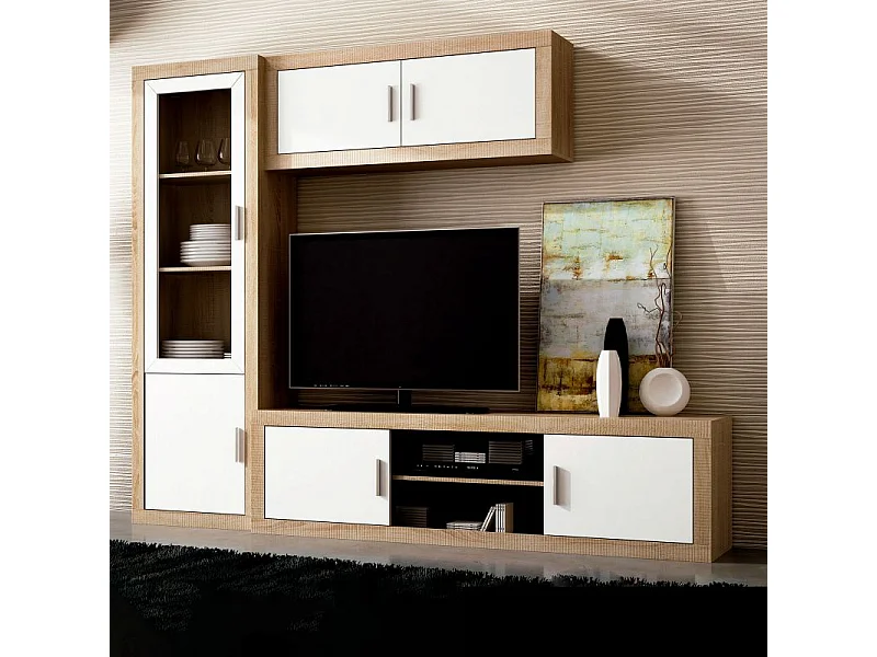 Módulo alto Nuka 2 puertas Cambria - Blanco