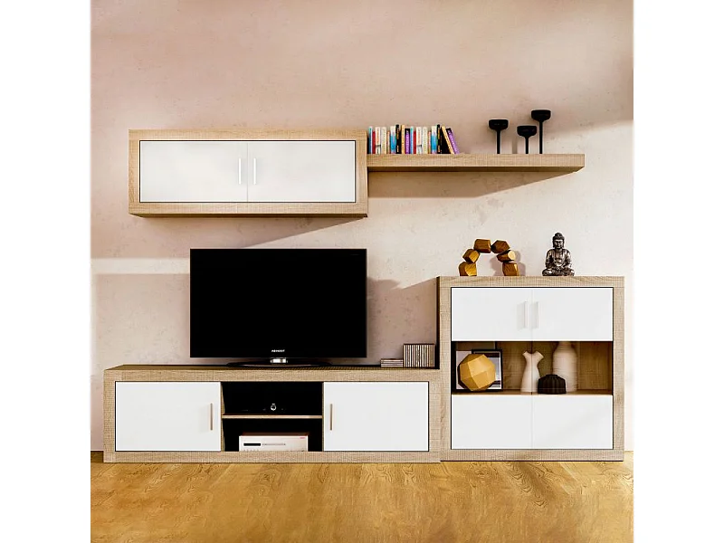 Módulo alto Nuka 2 puertas Cambria - Blanco