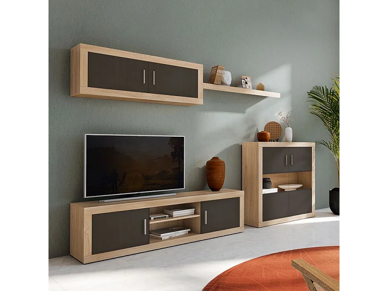 Módulo alto Nuka 2 puertas Cambria - Grafito