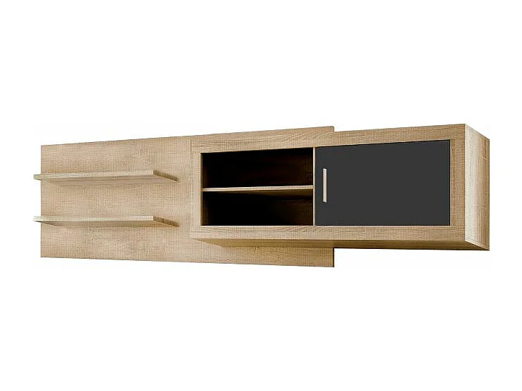 Módulo alto Nuka 1 puerta con respaldo Cambria - Grafito