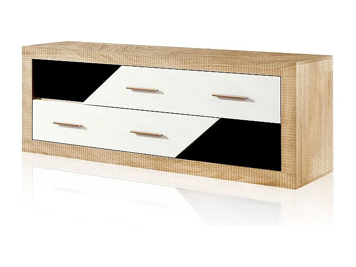 Módulo bajo Nuka 2 cajones Cambria - Blanco