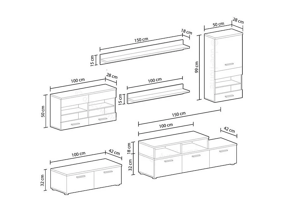 Mobiliário de sala de estar Alfa