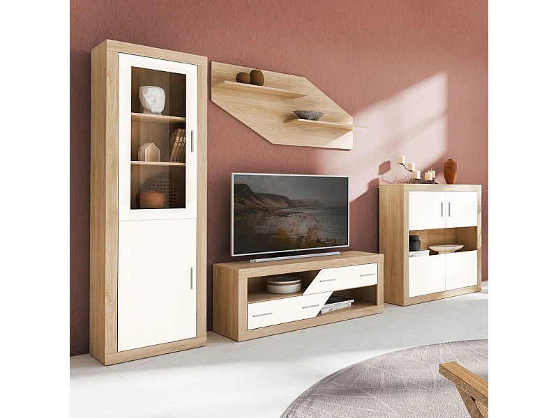 Bodeguero Nuka 2 puertas Cambria - Blanco