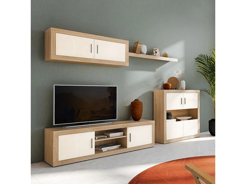 Bodeguero Nuka 2 puertas Cambria - Blanco