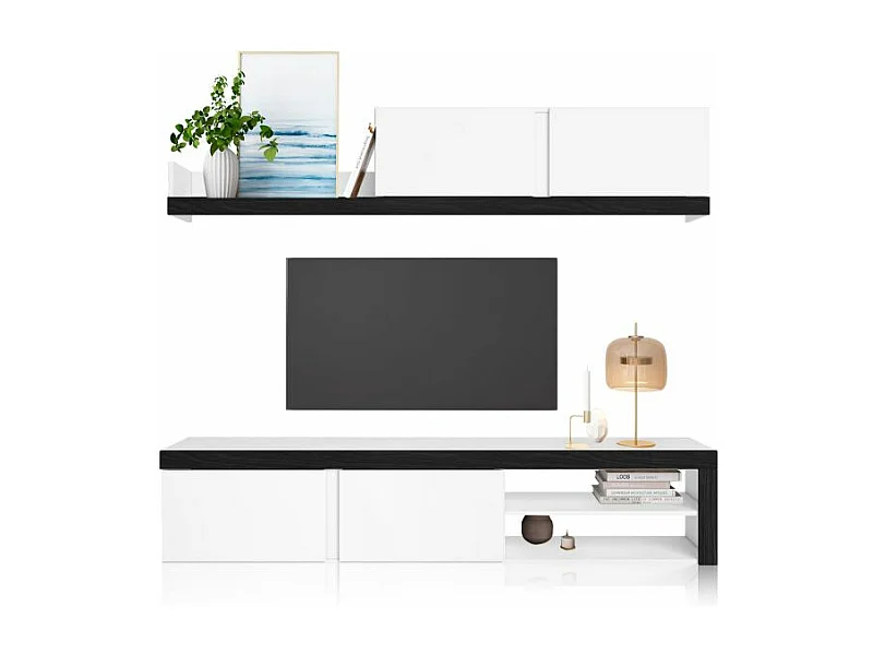 Salón Axis 180 Blanco - Ceniza