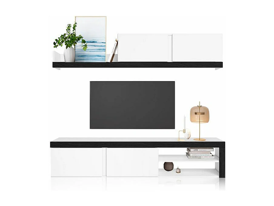 Salón Axis 180 Blanco - Ceniza