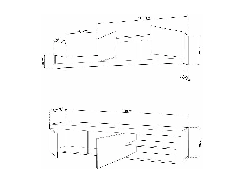 Salón Axis 180 Blanco - Ceniza