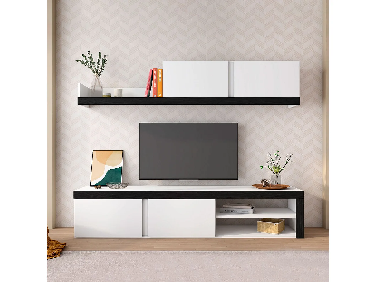 Salón Axis 180 Blanco - Ceniza