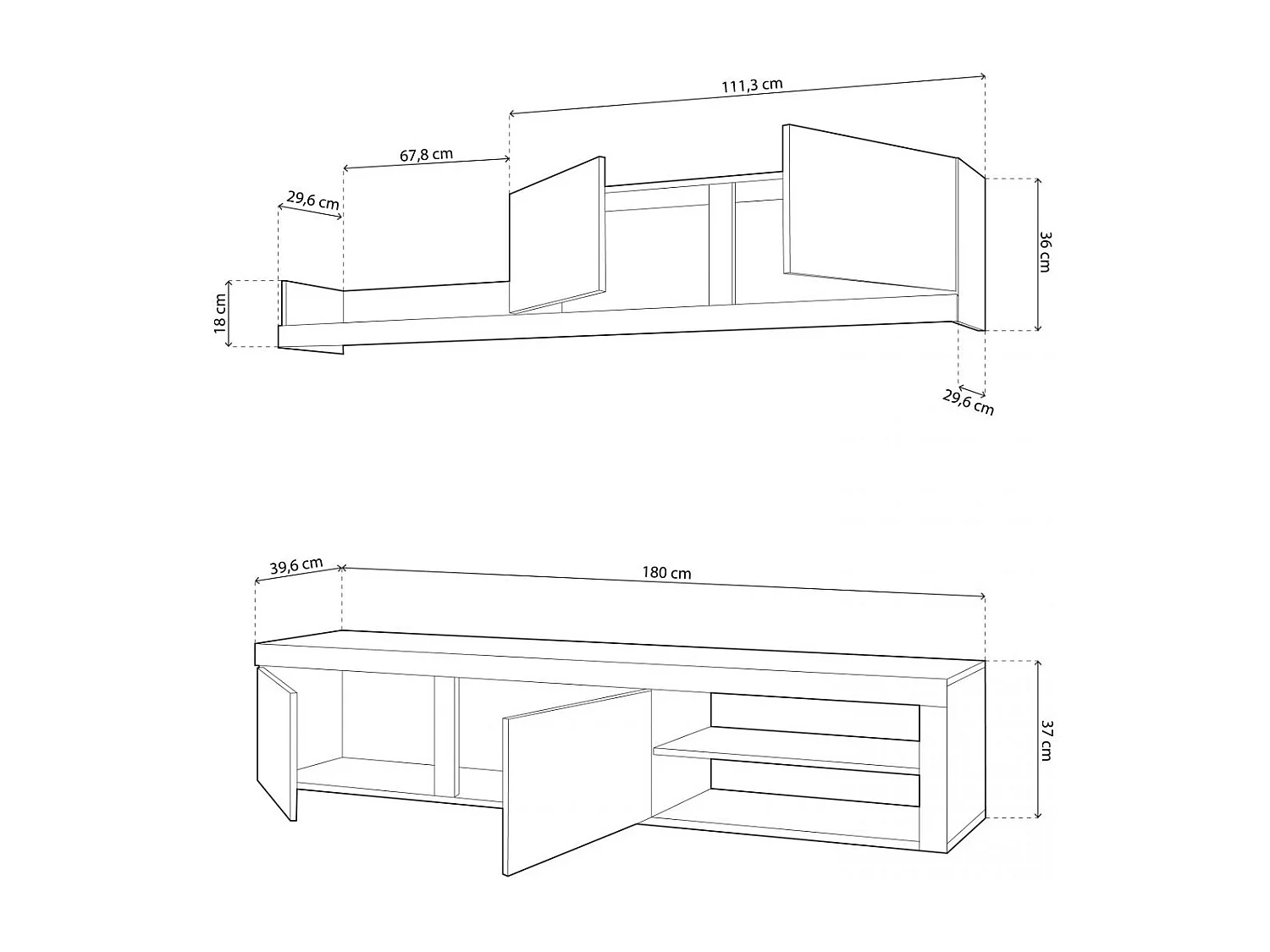 Salón Axis 180 Blanco - Ceniza