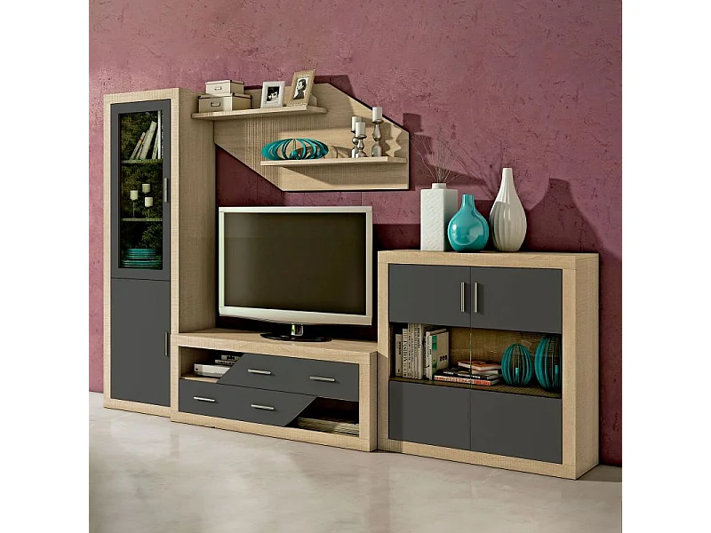 Bodeguero Nuka 2 puertas Cambria - Grafito