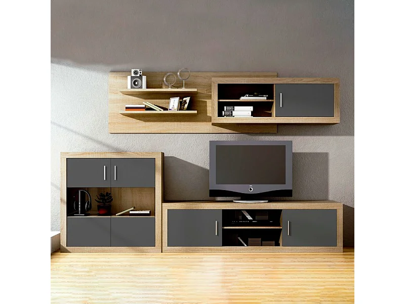 Bodeguero Nuka 2 puertas Cambria - Grafito