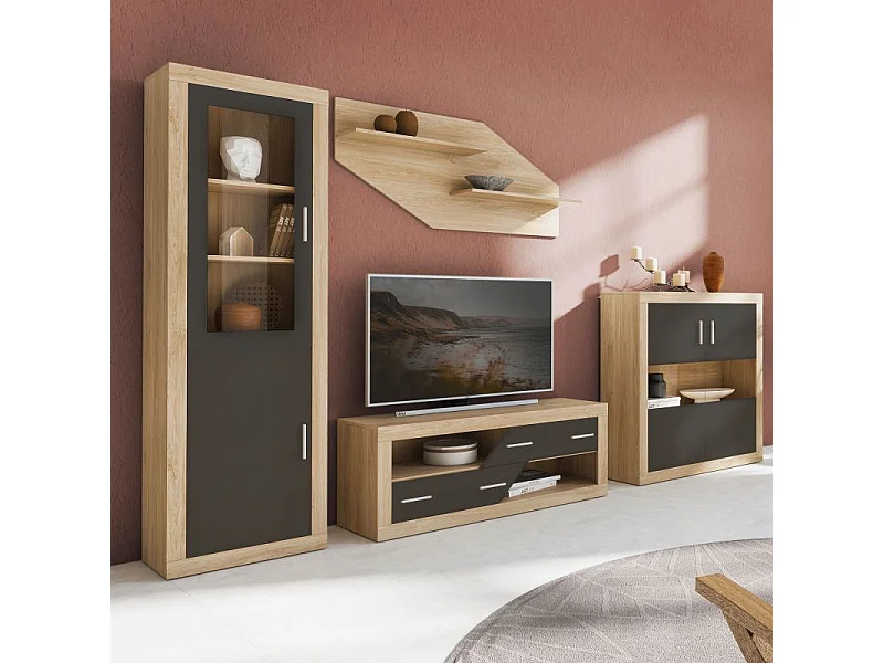 Bodeguero Nuka 2 puertas Cambria - Grafito