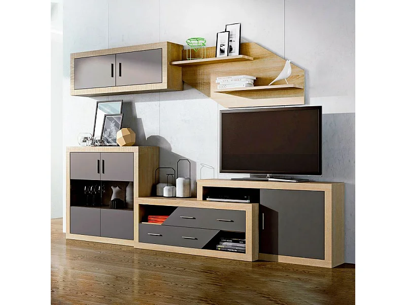 Bodeguero Nuka 2 puertas Cambria - Grafito