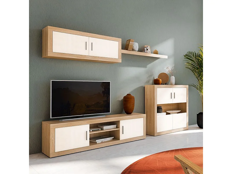 Módulo bajo Nuka 2 puertas Cambria - Blanco