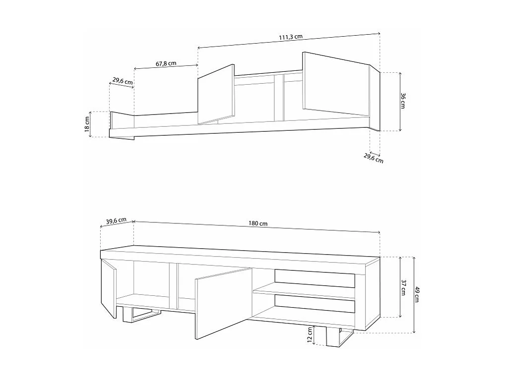 Salón Axis UP 180 Blanco - Ceniza