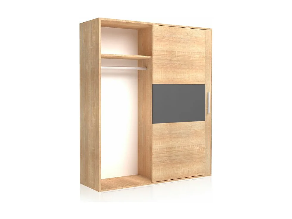 Armario 2 puertas correderas Uniq 180 Cambria - Grafito