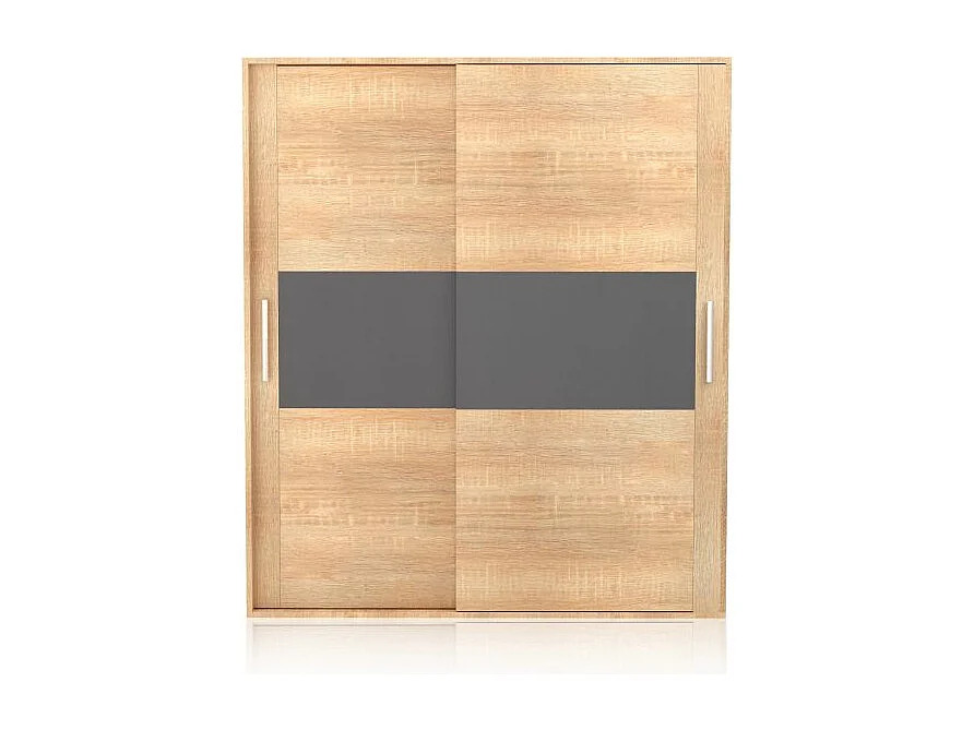 Armario 2 puertas correderas Uniq 180 Cambria - Grafito