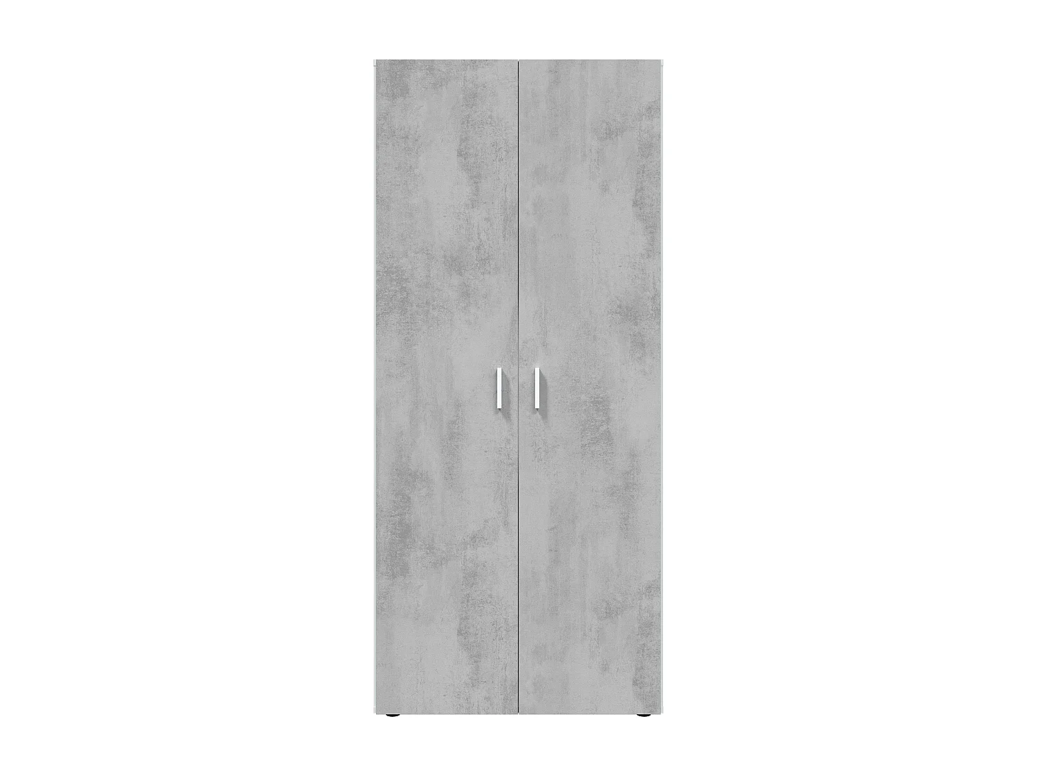Armario multiusos alto 2 puertas blanco Artik y gris cemento 182x80x37 cm