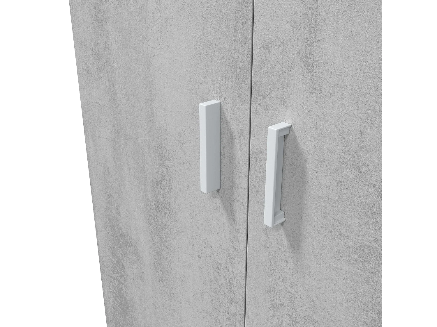 Armario multiusos alto 2 puertas blanco Artik y gris cemento 182x80x37 cm