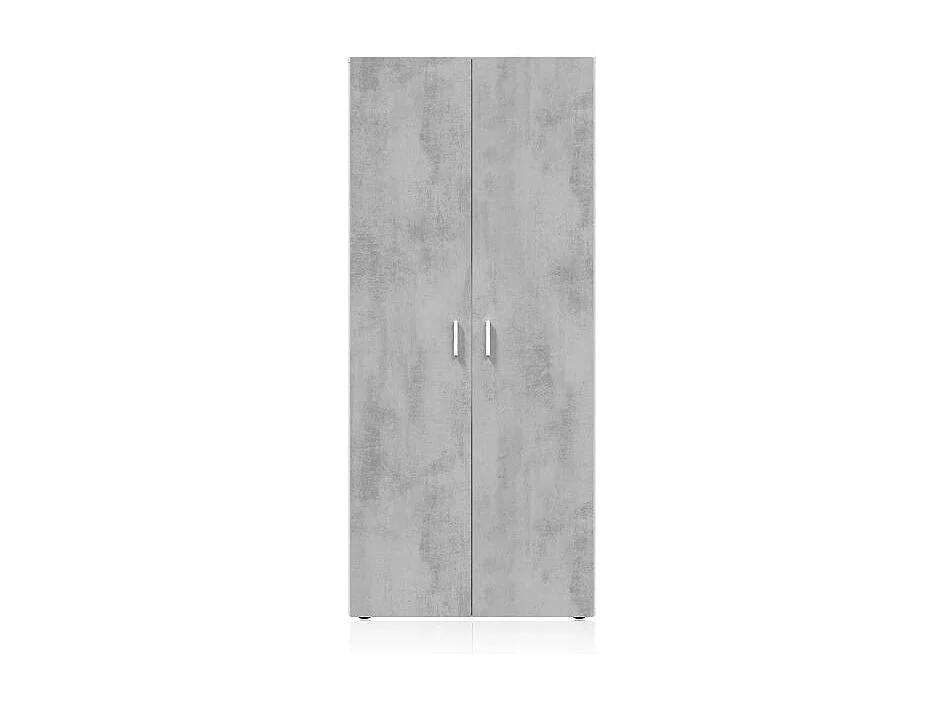 Armario multiusos alto 2 puertas blanco Artik y gris cemento 182x80x37 cm