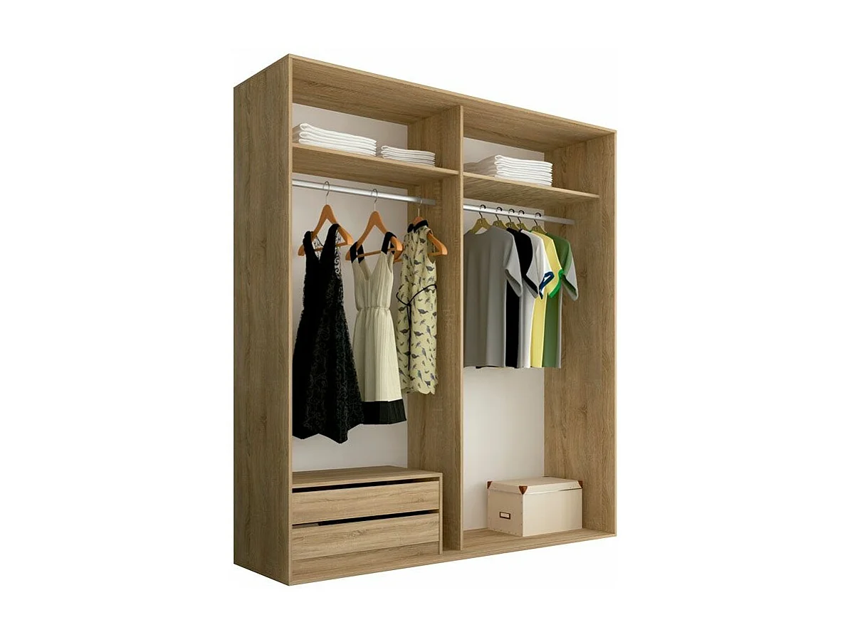 Armario 2 puertas correderas Uniq 180 Cambria - Blanco