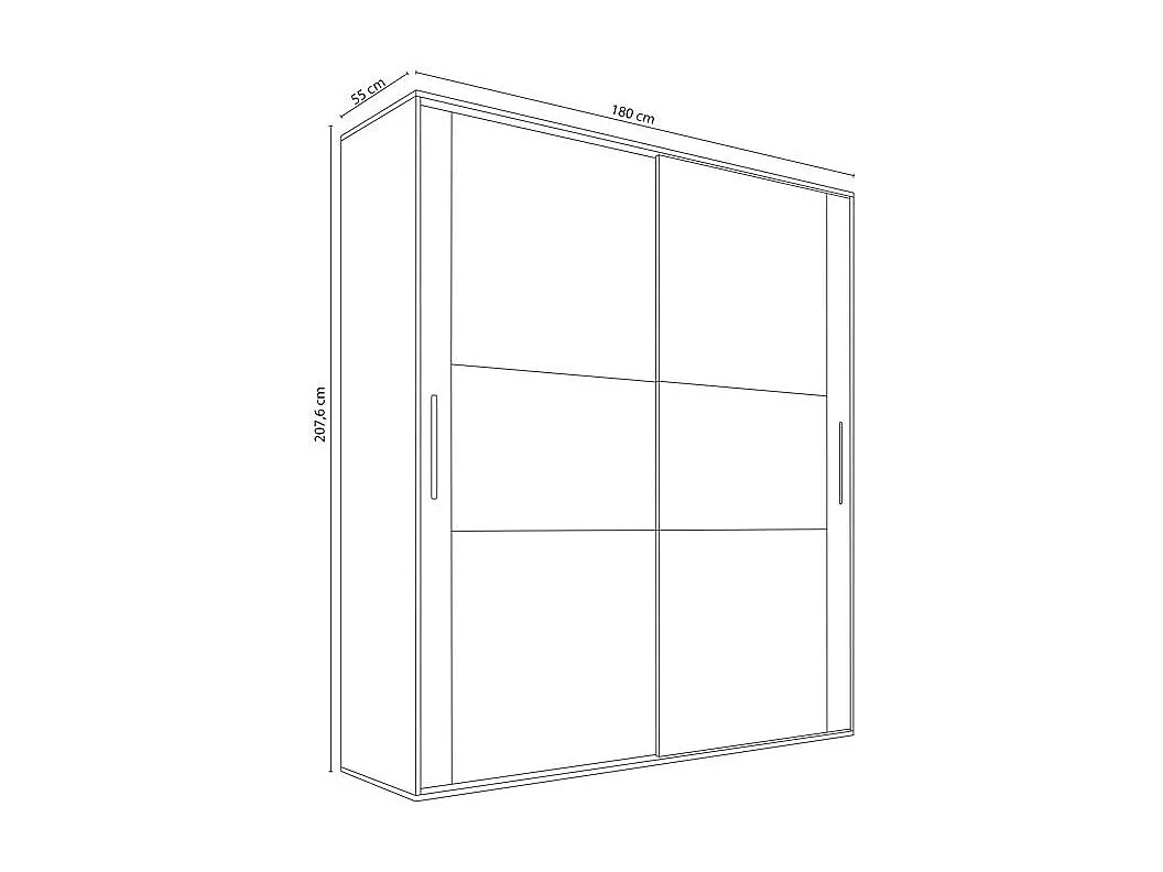 Roupeiro 2 portas de correr Uniq 180