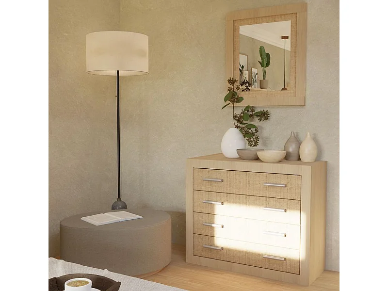 Espejo rectangular Kira Tofe - Textil