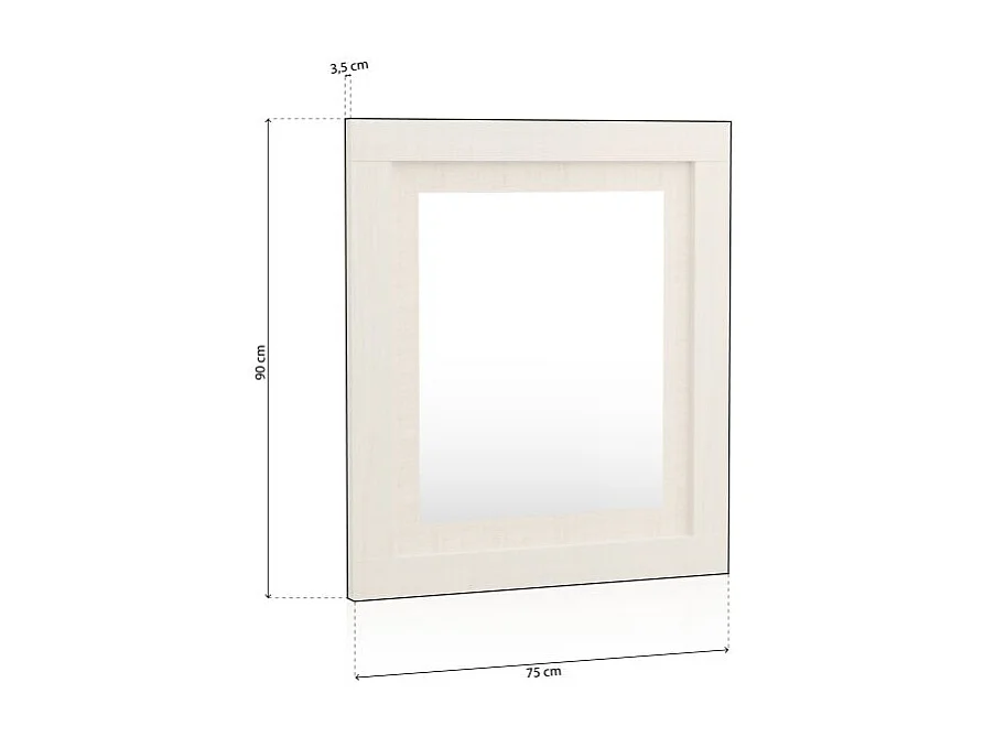 Espejo rectangular Kira Tofe - Textil