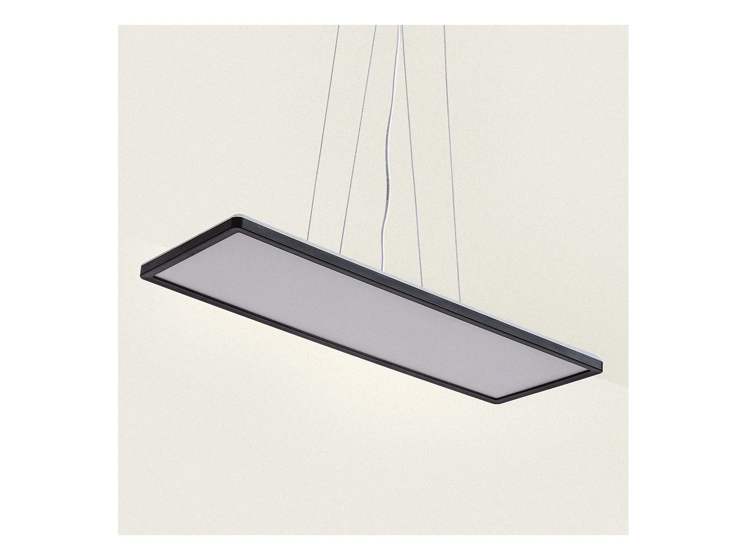 Suspension LED 24W Rectangulaire SwitchCCT Sélectionnable 580X200 mm Double Face Noir (3000K - 4000K - 6000K) CCT