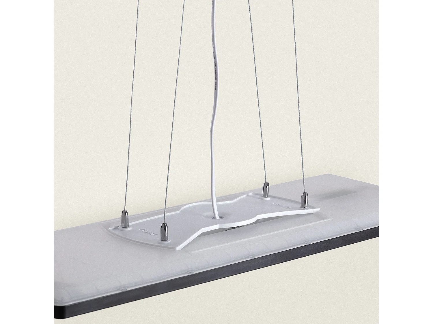 Lampada a Sospensione LED 24W Rettangolare SwitchCCT Selezionabile 580X200 mm Doppia Luce Nero 3000K - 4000K - 6000K CCT