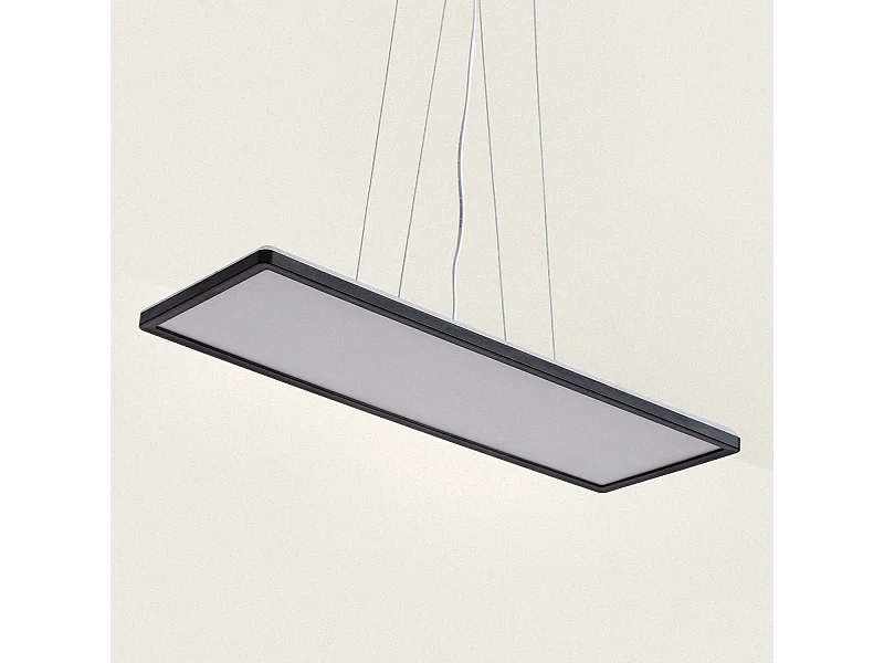 Suspension LED 24W Rectangulaire SwitchCCT Sélectionnable 580X200 mm Double Face Noir (3000K - 4000K - 6000K) CCT