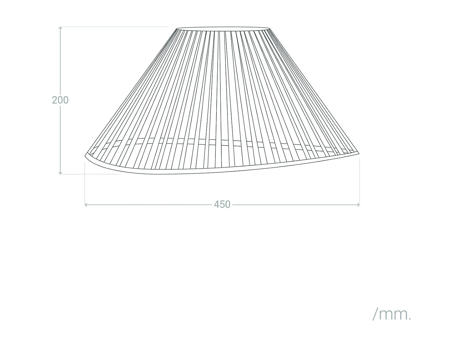 Abat-jour Suspension Papier Tressé Mikah Ø450 mm