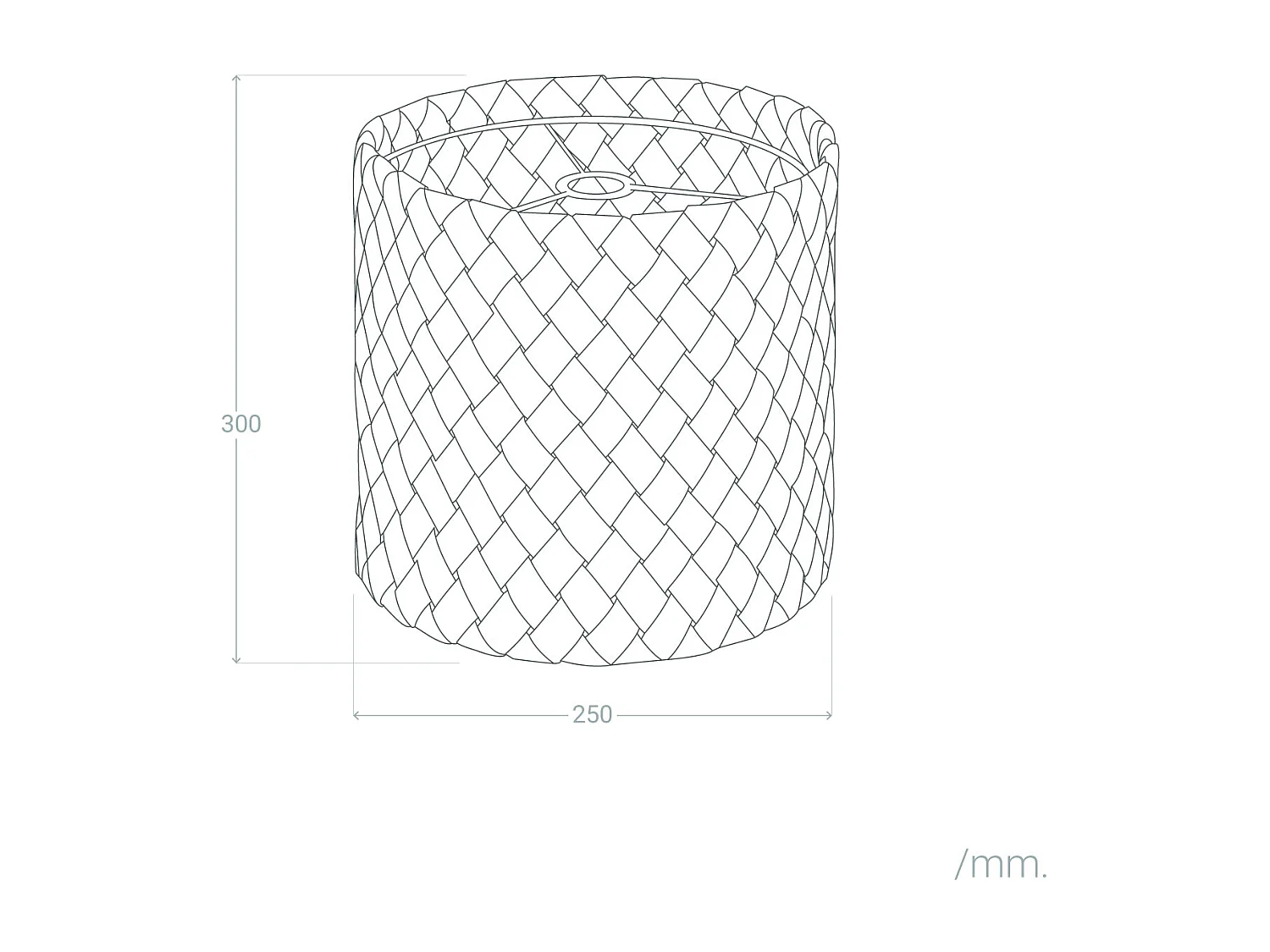 Paralume Lampada Sospensione o Terra Ø35cm Tabita Ø250 mm