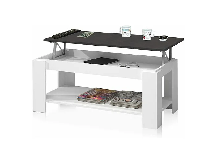Mesa de centro elevable Ambit Blanco Artik (Blanco Mate) - Óxido