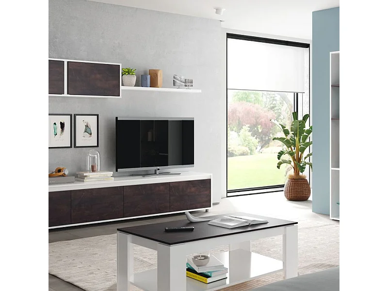 Mesa de centro elevable Ambit Blanco Artik (Blanco Mate) - Óxido