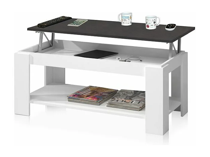 Mesa de centro elevable Ambit Blanco Artik (Blanco Mate) - Óxido