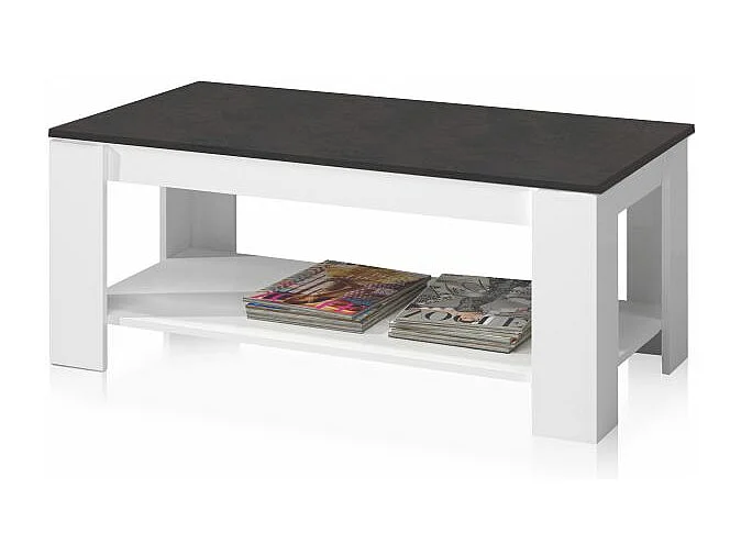 Mesa de centro elevable Ambit Blanco Artik (Blanco Mate) - Óxido