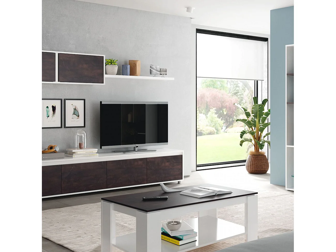 Mesa de centro elevable Ambit Blanco Artik (Blanco Mate) - Óxido