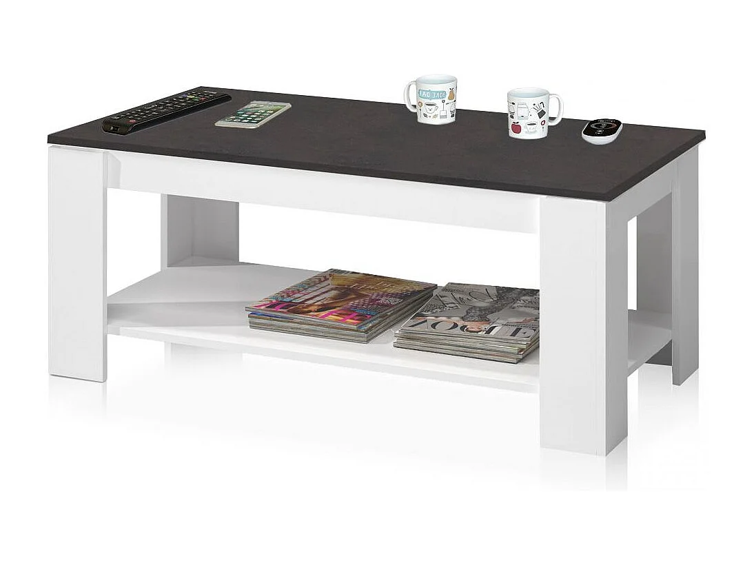 Mesa de centro elevable Ambit Blanco Artik (Blanco Mate) - Óxido