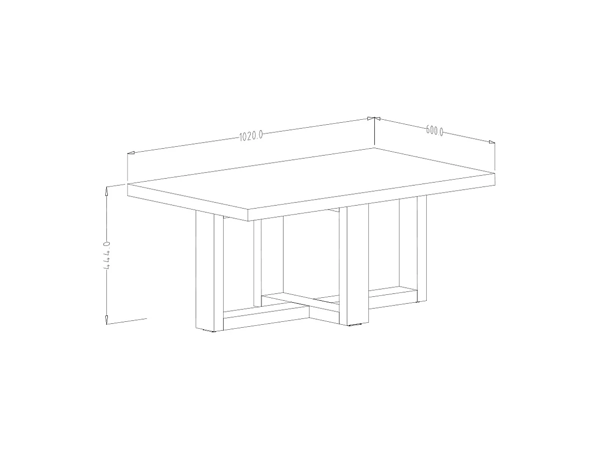 Table basse rectangle Ezgui Bois et Noir