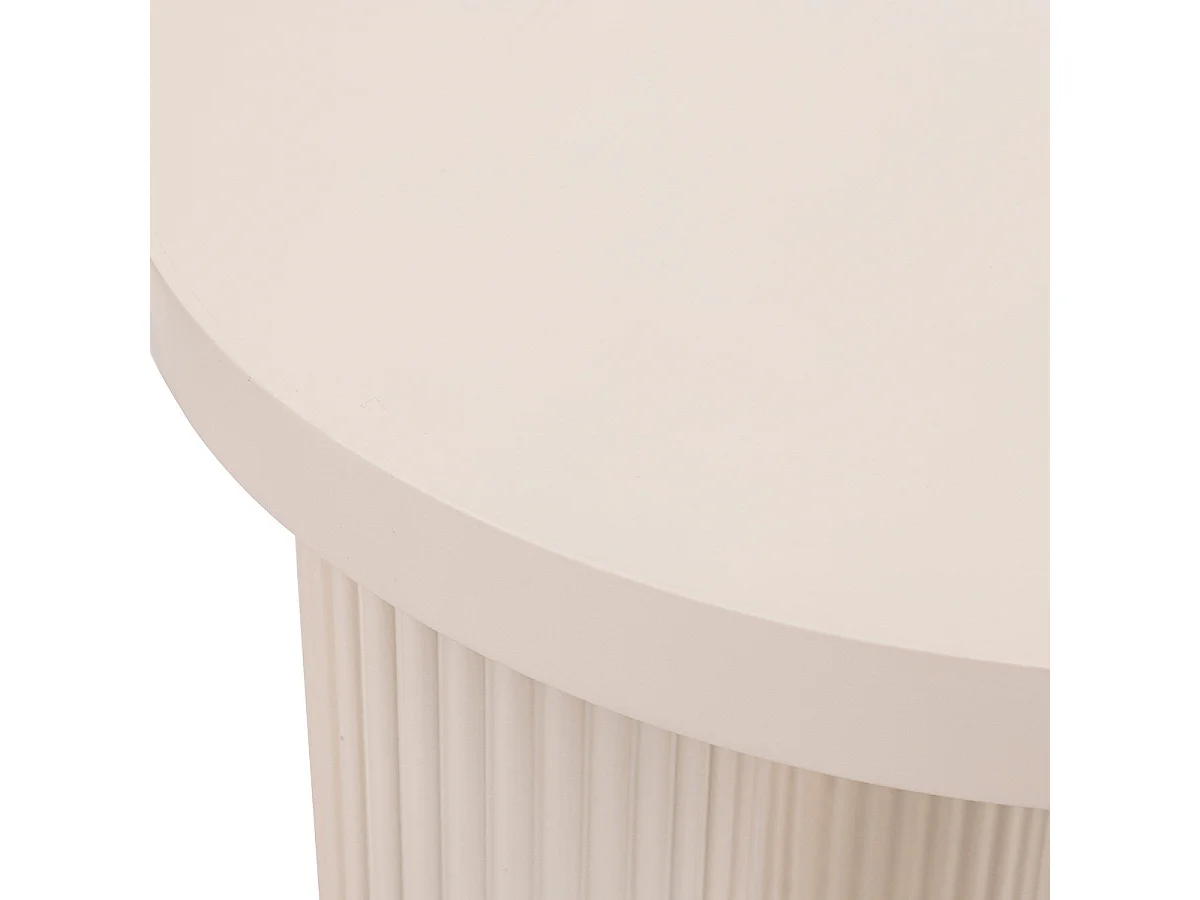 Table à café Table d'appoint en Bois Ivoire D 40 cm