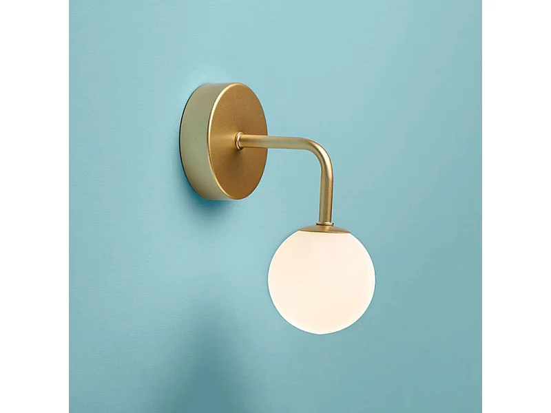 Spot patère doré boule en verre Bilbao Ostaria