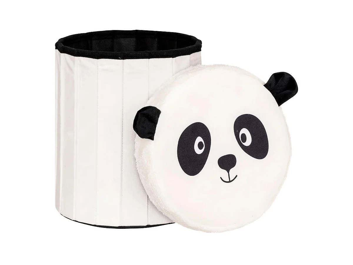 Pouf pieghevole Panda D30xH38 cm