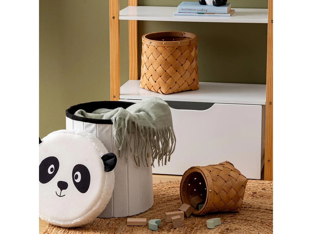 Pouf pieghevole Panda D30xH38 cm
