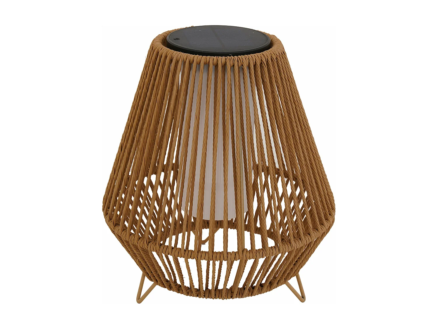 Lanterne solaire SALOMEA Beige Rotin 27x27x H40cm