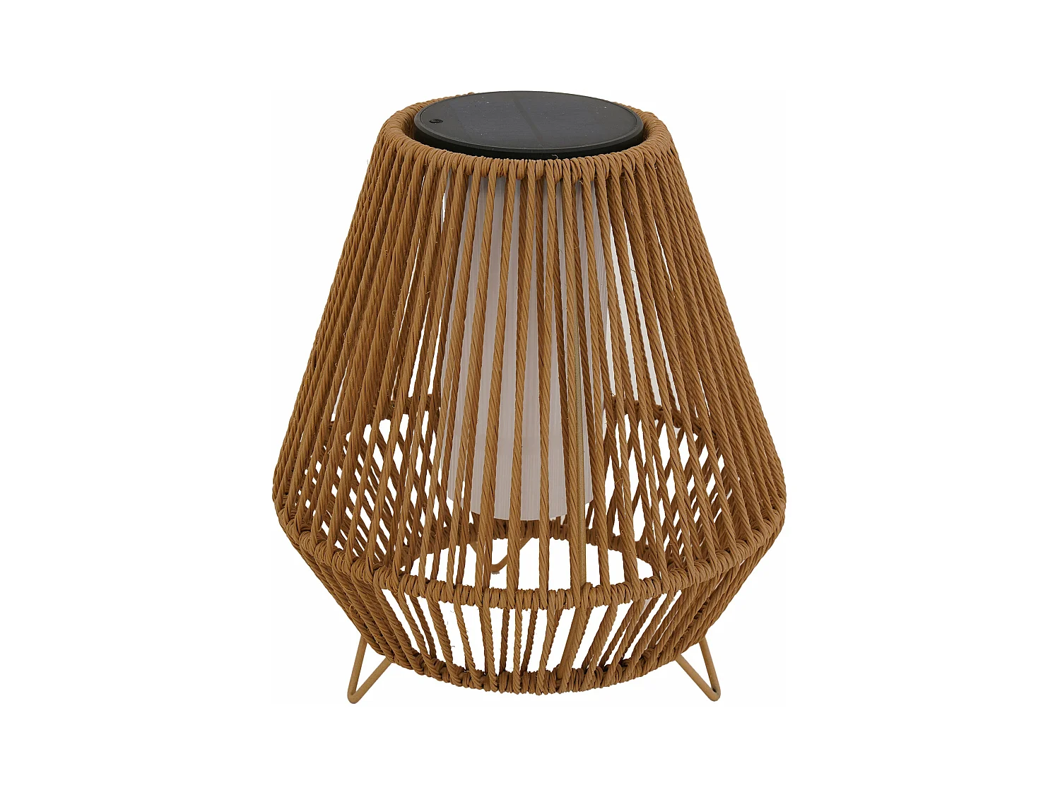 Lanterne solaire SALOMEA Beige Rotin 27x27x H40cm