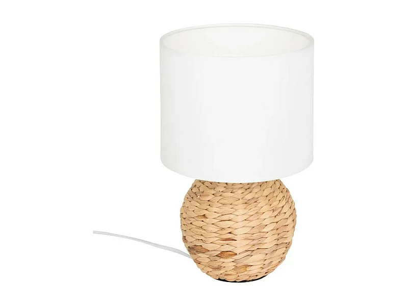 Lampe à Poser Boule en Jacinthe "Sand" 37cm Naturel